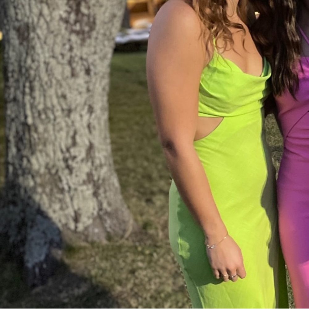 Like green maxi cocktail dress